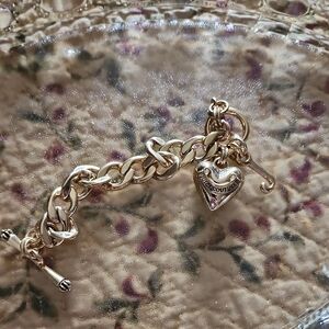 Gold Heart Charm Bracelet